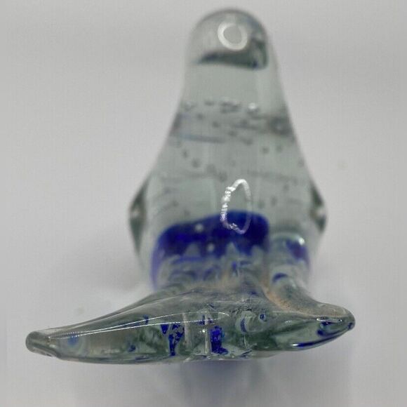 Vintage Blown Glass Art Bird Figure Paperweight 5 x 3.5” - Picture 5 of 6